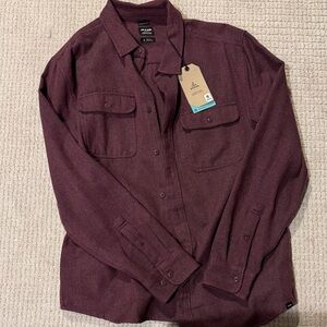 NWT Prana Men’s Burgundy Long Sleeve Buttondown